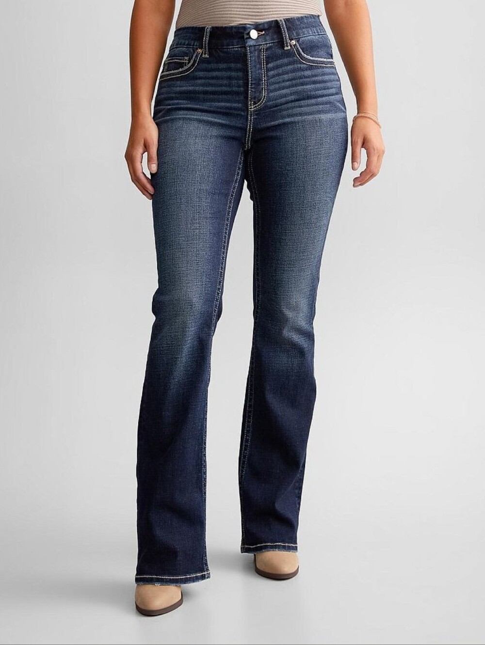 Buckle BKE Gabby Curvy Fit Dark Indigo Bootcut Jeans Sz 31 x 31.5